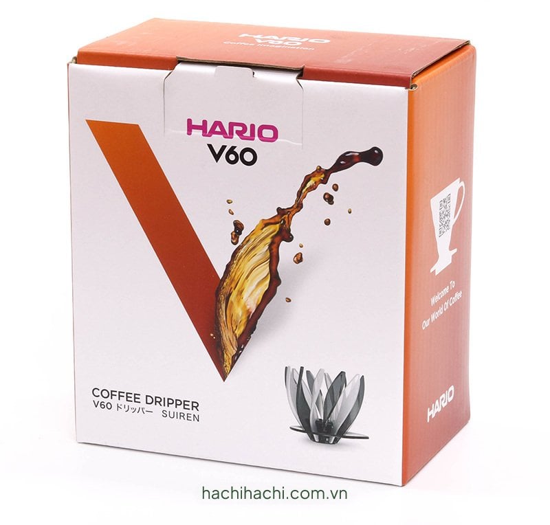 Hario Dripper V60 SUIREN - Czarny-Biały