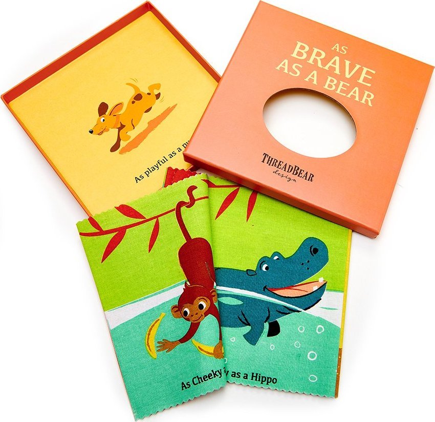 ThreadBear Design Miękka książeczka AS BRAVE AS A BEAR ThreadBear Design