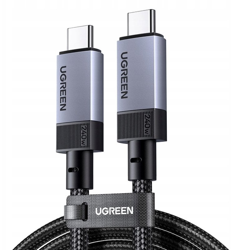 Ugreen Kabel USB-C / USB-C USB4 Gen 3 240W, 40Gbps, 1m (gwiezdna szarość)