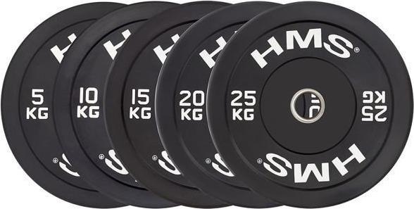 HMS Zestaw talerzy olimpijskich gumowanych BBR HMS waga 150 kg