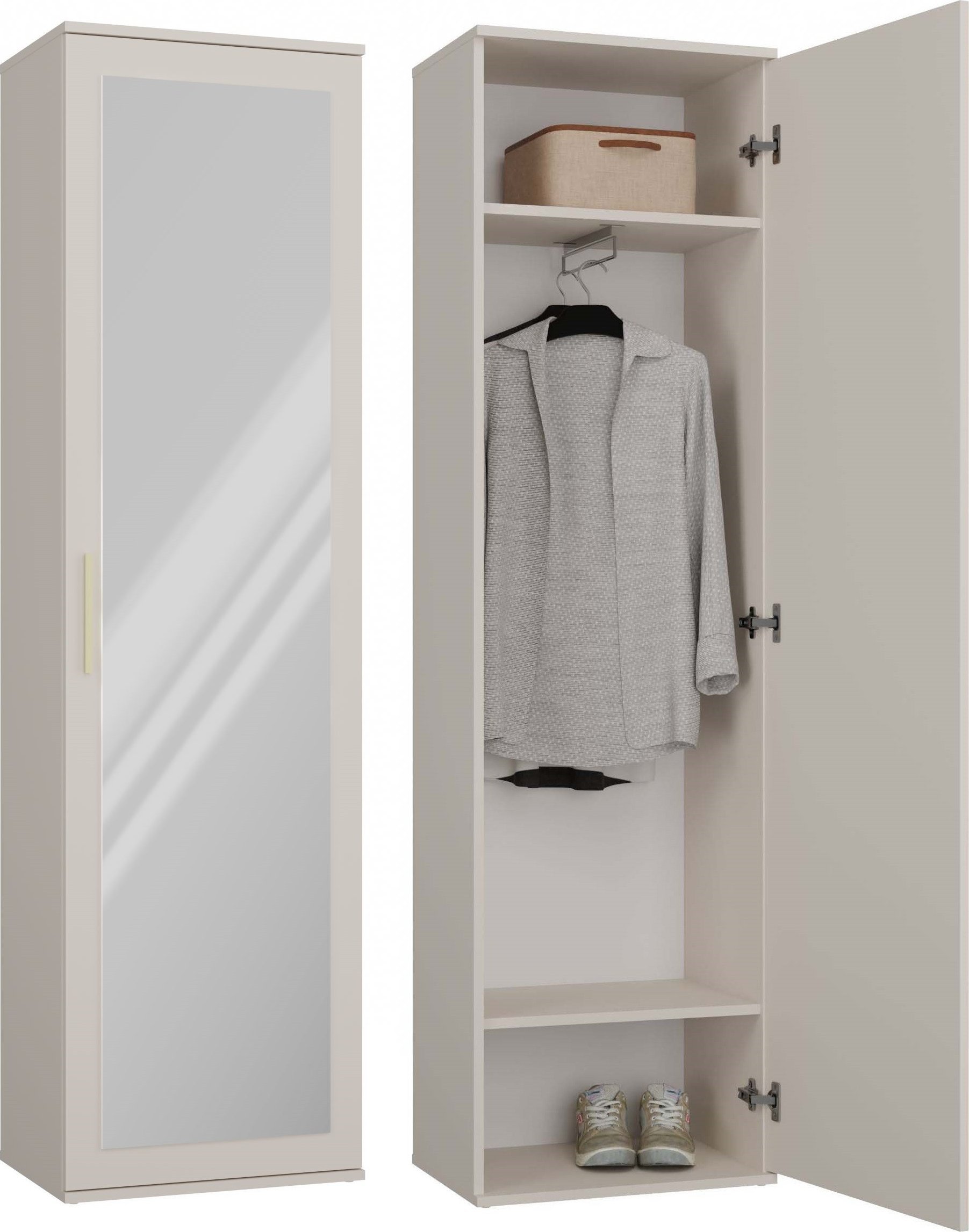 Topeshop SZAFA DUO LUSTRO KASZMIR BEŻ