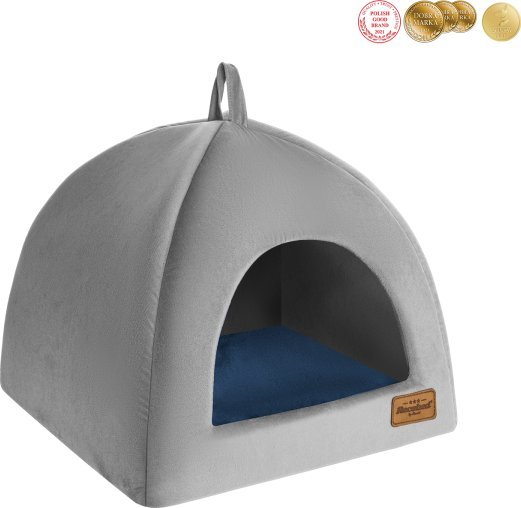 Triton RECOBED budka dla psa Welurove szara S 40x40cm