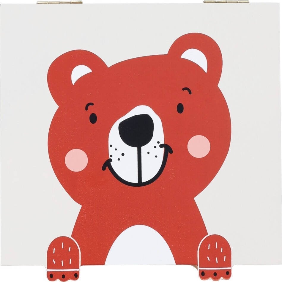 Home Styling Collection Szkatułka na dziecięce skarby Zwierzątka z łapkami, 15 x 15 x 7 cm