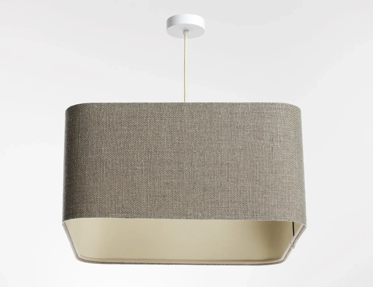 Lampa wisząca KWADRO LEN 003-40w20 beżowa BPS KONCEPT