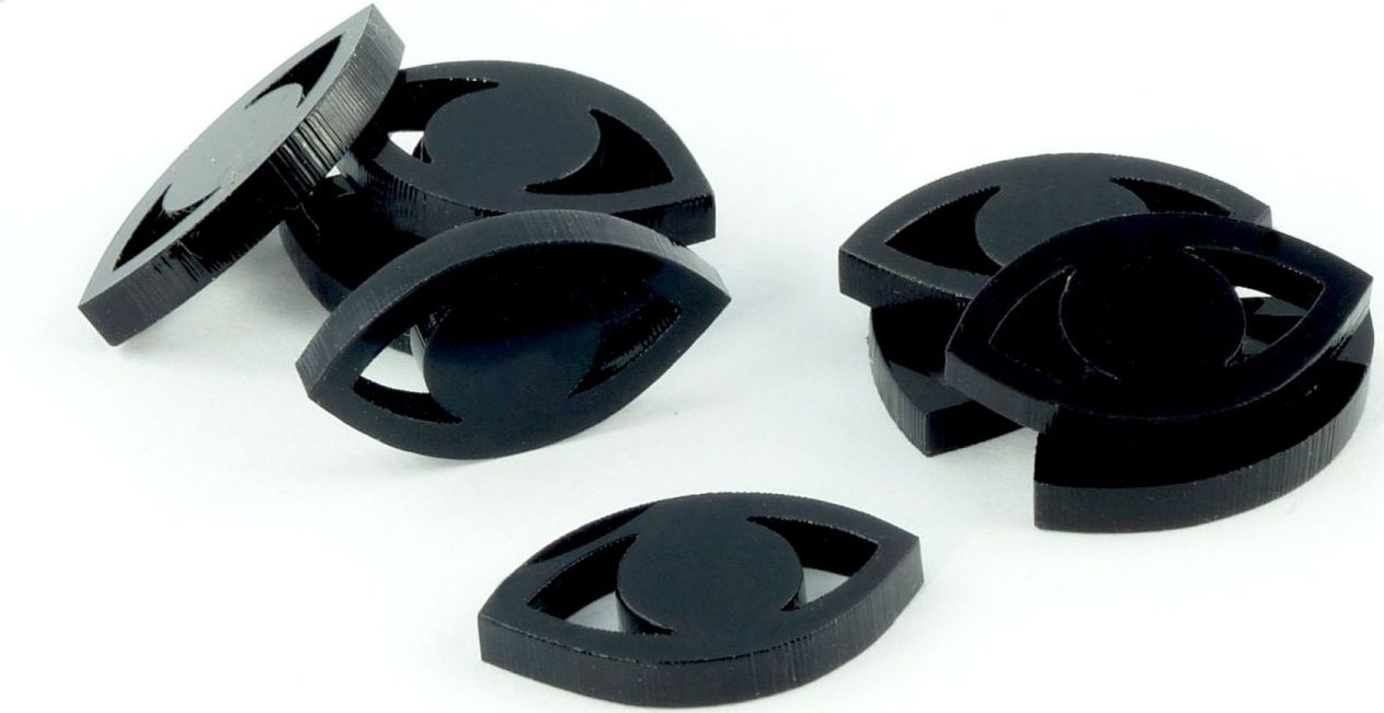 Crafters Crafters: Znaczniki akrylowe - Czarne - Kształt - Oko (10)