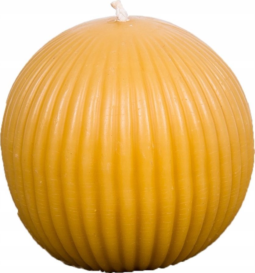 Łysoń Świeca z wosku pszczelego kula prążki średnia (S424) - S424