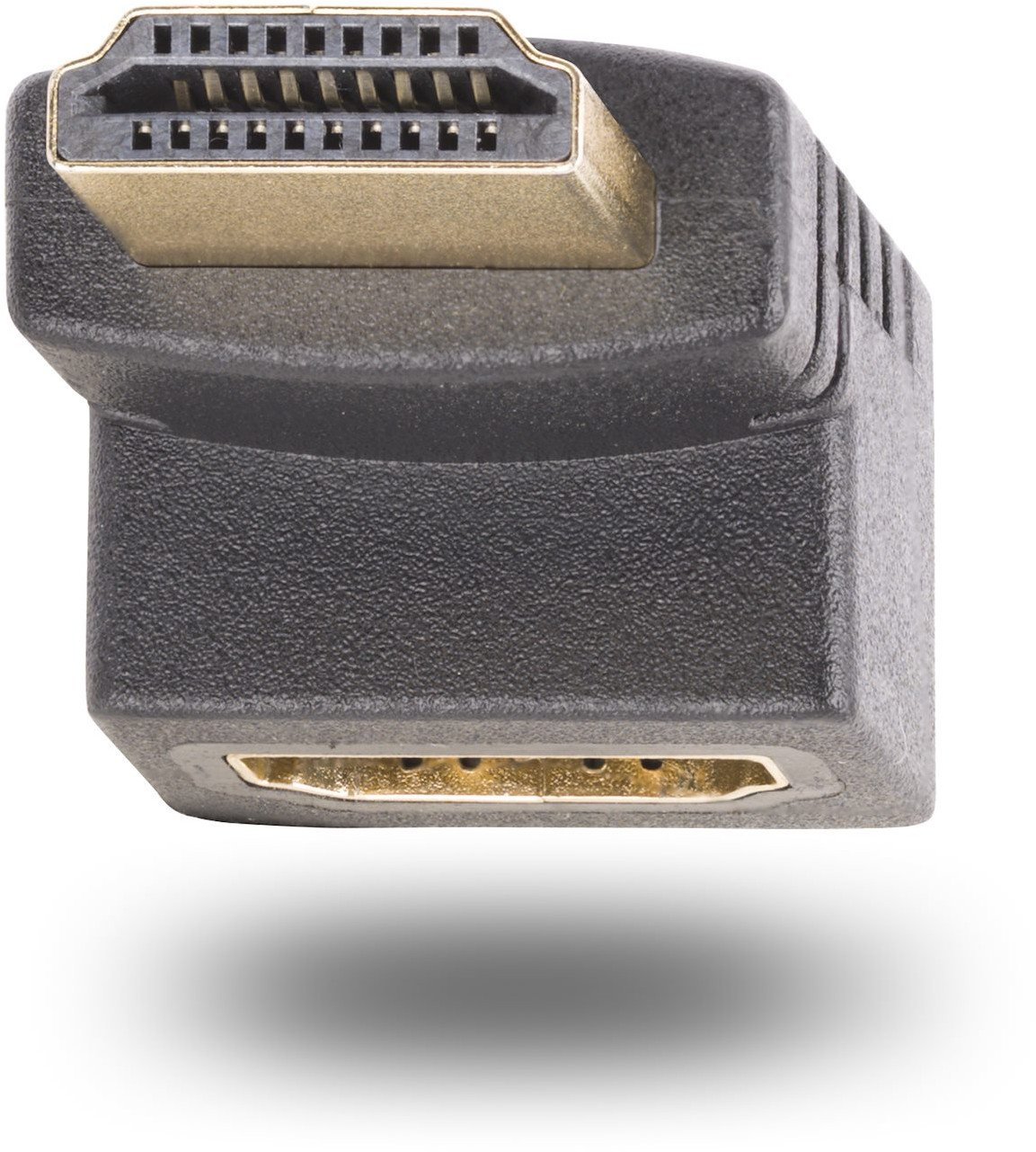 StarTech.com Down Angle HDMI 2.0 Adapter, 90-Degree HDMI Port Saver, M/F - High Speed - HDMI-Adapter - HDMI mannlich zu HDMI weiblich nach oben angewi