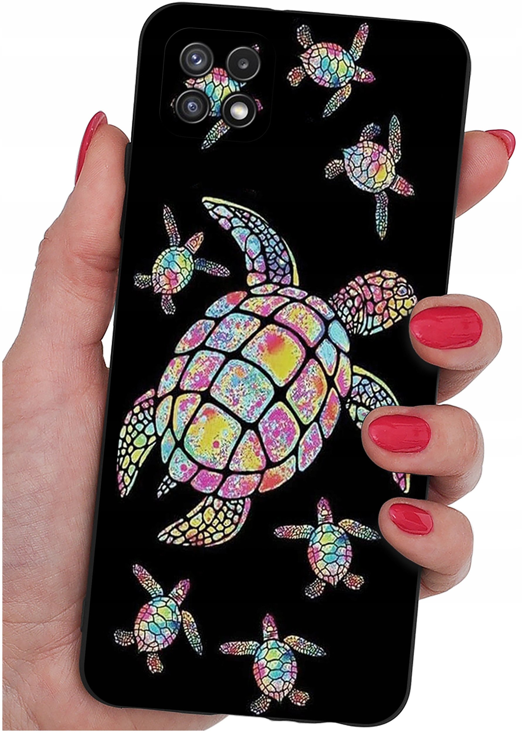 Etui do Samsung A22 5G WZORY |SILIKONOWE MATT CASE + SZKŁO 9H