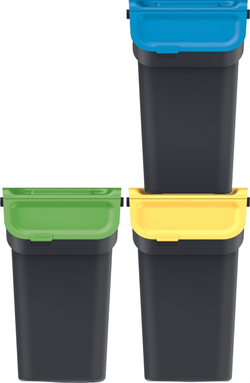 Kosz na śmieci Prosperplast Kosze na śmieci KADDI Q SET - czarny 25l. Keden