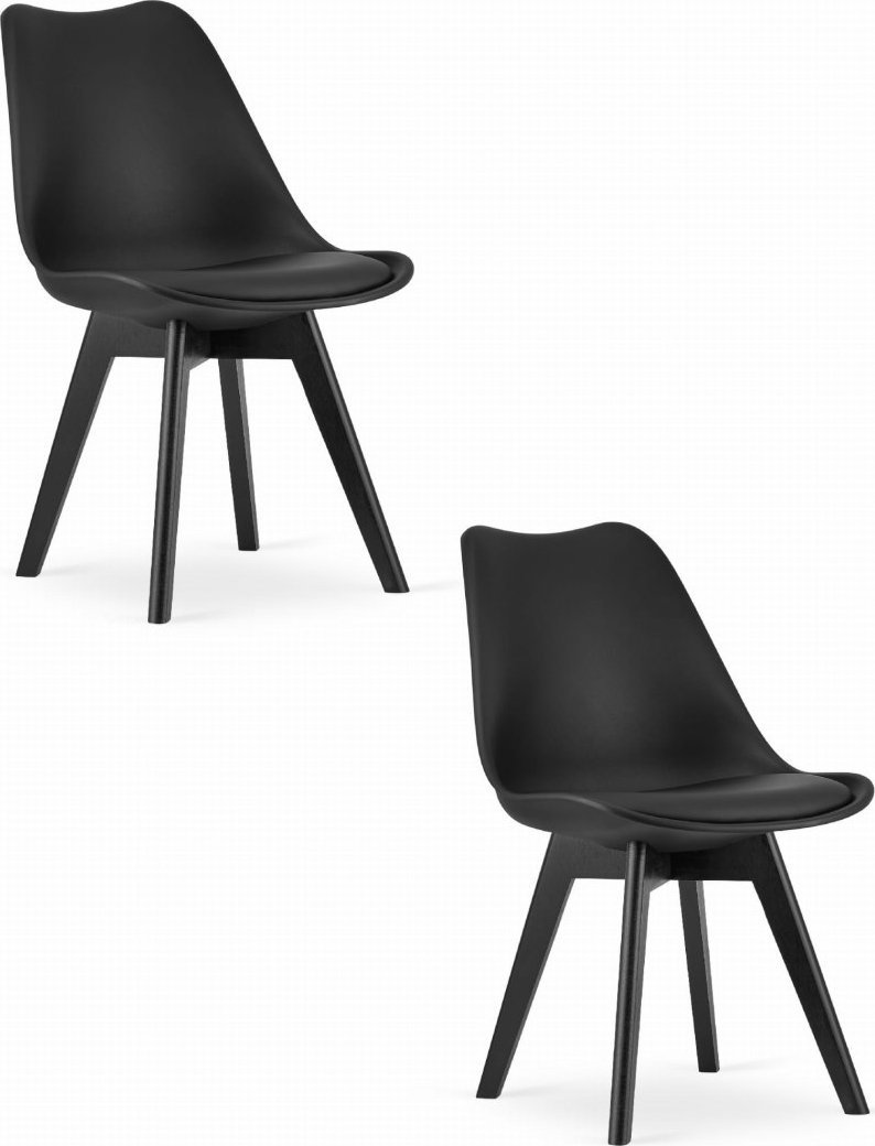 Leobert Krzesło MARK - czarne / nogi czarne x 2
