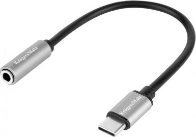 Adapter USB Kruger&Matz USB-C - Jack 3.5mm Srebrny (Kruger Matz)
