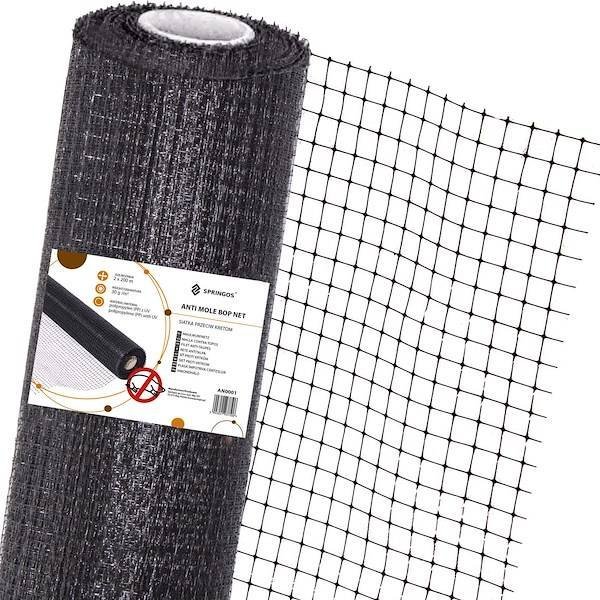 Springos Siatka na krety 2x100 m przeciw kretom, nornicom 30g/m2 UNIWERSALNY