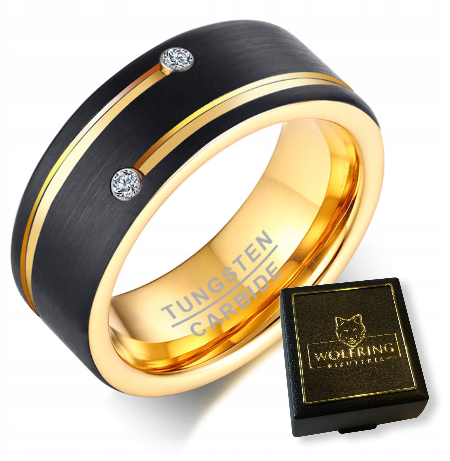 OBRĄCZKA PIERŚCIEŃ z Wolframu WOLFRING EU25 US11