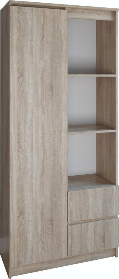 Topeshop REGAŁ RS-80 BILY - DĄB SONOMA