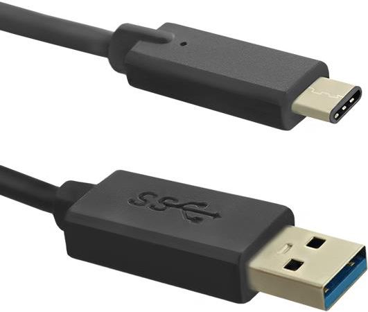 Kabel USB Qoltec USB-A - USB-C 1 m Czarny (50500)