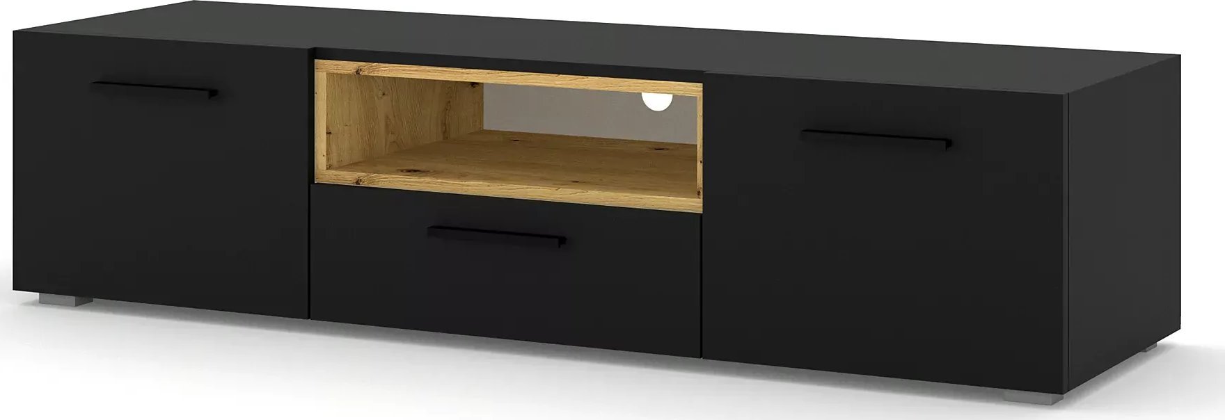 Elior Czarna szafka rtv - Baden 3X