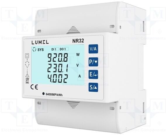 Lumel Miernik parametrów sieci 3-fazowej NR32 przeznaczony do sieci 3P i 4P 100 V - 600 V NR32 330102CH200M0