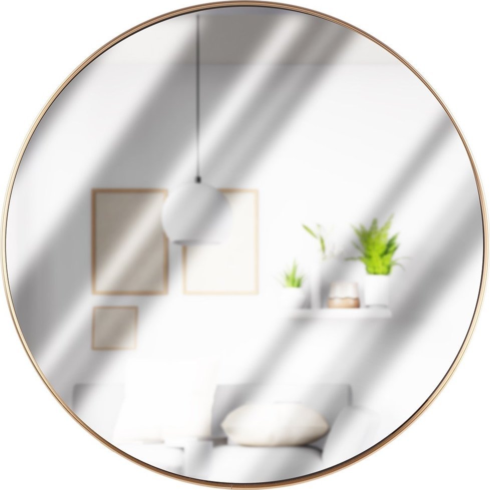 Lustro Vilde Lustro ścienne złote okrągłe 50 cm