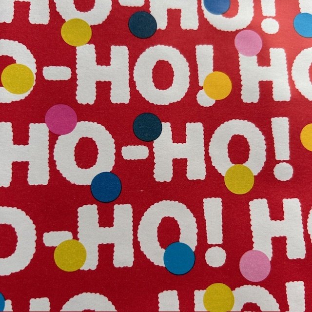 Papier świąteczny do pakowania hohoho czerwony 70cmx2m 335m70