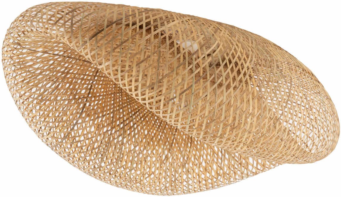 Drewniany plafon Havana 11172 japandi koszyk siatka bambusowy biały