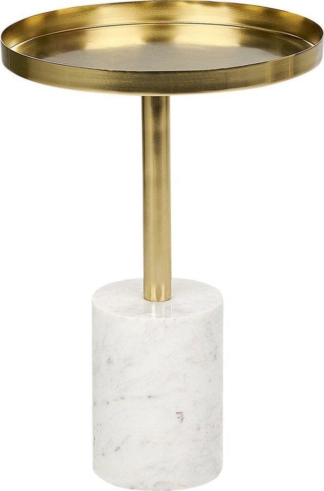 Beliani Stolik pomocniczy metalowy złoto-biały CAMELO