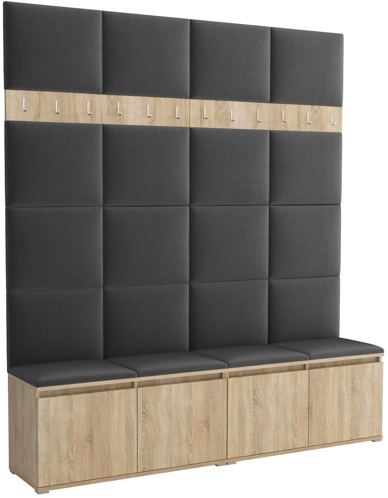 Tapicerowana garderoba Noris II - kolor sonoma + tkanina Trinity 15