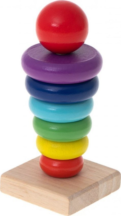 Kontext Piramida piramidka drewniana wieża sorter tęczowa