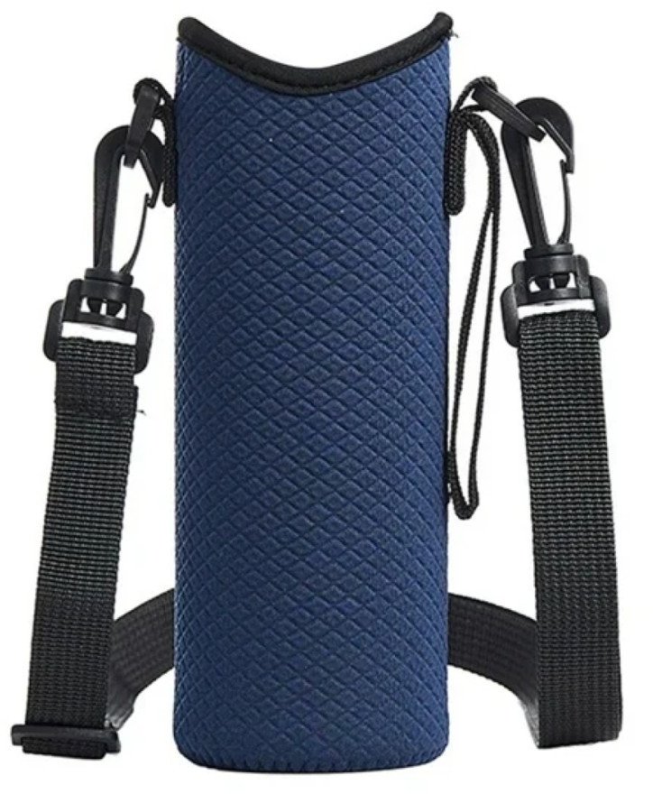 Pokrowiec na butelkę neoprenowy z paskiem 1000ml Supero, granatowy