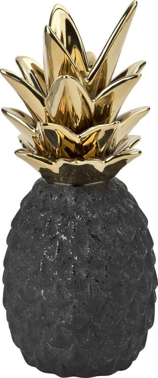 Art-Pol Dekoracja z ceramiki Ananas czarno-złoty 140724