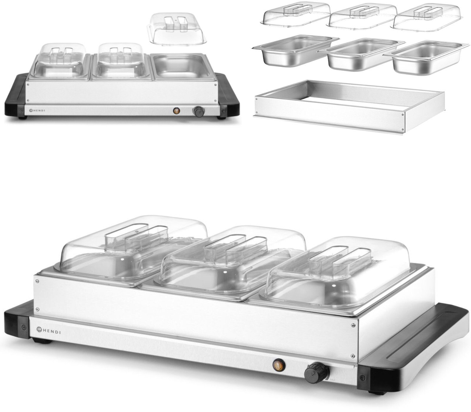 Duralex Podgrzewacz elektryczny płyta grzewcza do potraw 3x GN 1/3 400 W