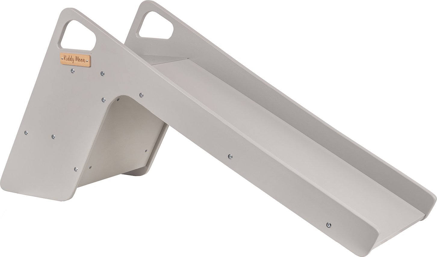 KiddyMoon Krzesełko ślizgawka 2w1 SC-002 szary large Zabawka zjeżdżalnia