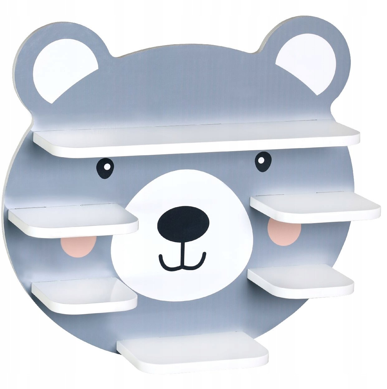 Półka ścienna z uszami do pokoju dziecięcego, 45 cm