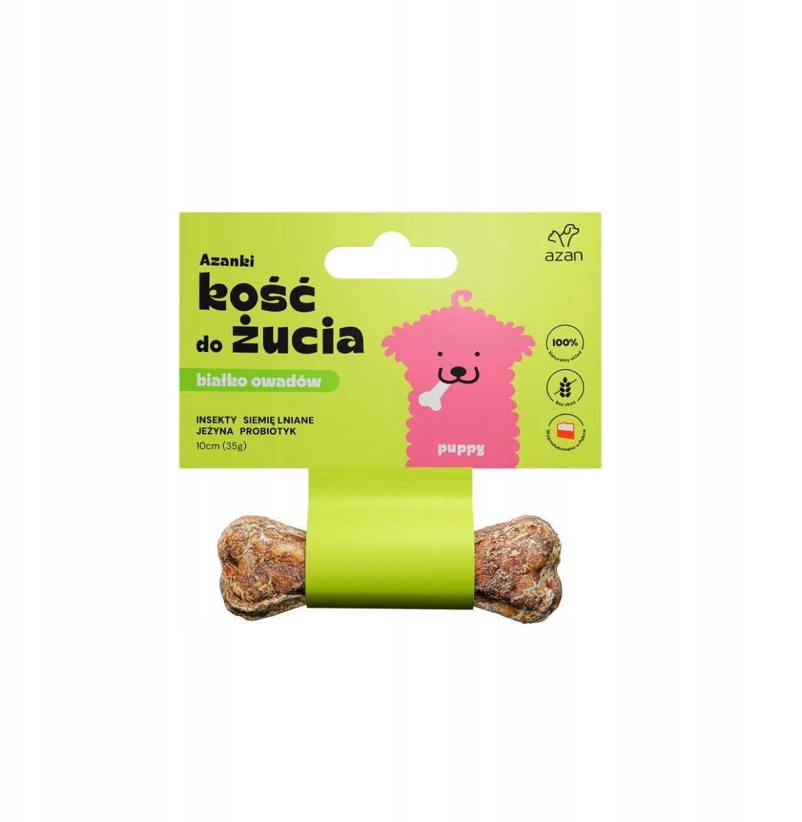AZANKI Kość z insektami i probiotykiem PUPPY 10cm