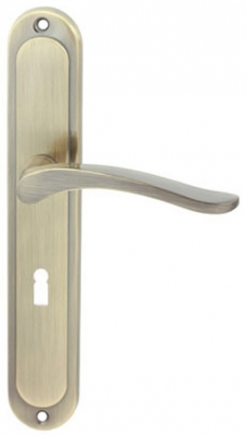 Verso Klamka z długim szyldem NICOLE na klucz 72 patyna VN7KP