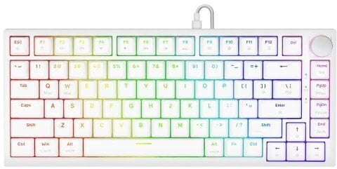 Savio ASTRAL WHITE JADE klawiatura Gaming USB QWERTY Amerykański międzynarodowy Biały