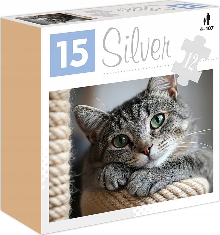 Alexander Silver Puzzle Kot 12 elementów