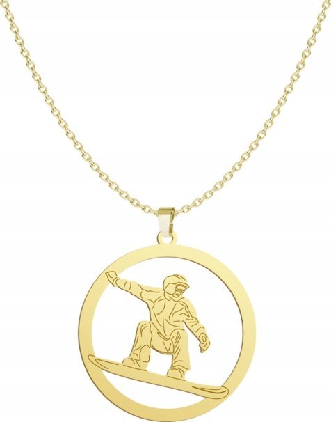 Radziszewska Jewellery Pozłacany Naszyjnik Snowboarding GRAWER GRATIS