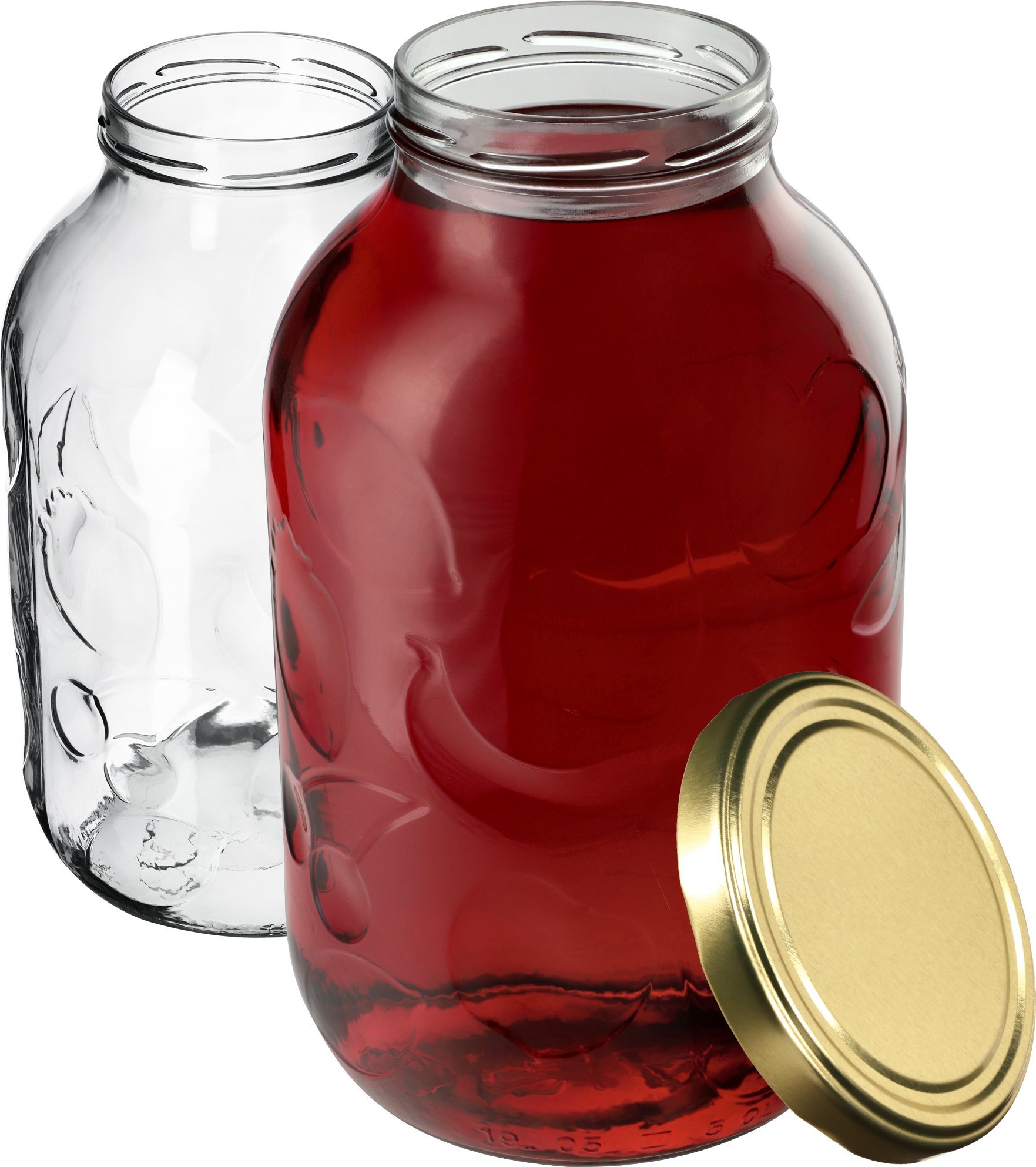 KADAX Słój Alen 5000ml 100mm + wieczka złote 2szt