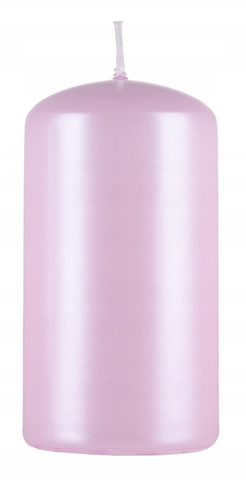 Donau Home Świeca Standardowa lakierowana różowa perła, 60x115mm