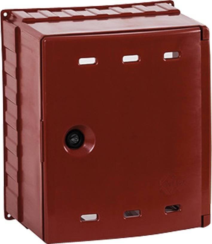 Weba Skrzynka gazowa na zawór, 300x340x200, naścienna, z tworzywa - brązowa WEBA 06-30-0300-02