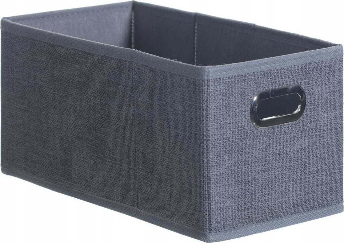 5five Pojemnik do przechowywania ciemnoszary, prostokątny z uchwytami, 15x 31x 15cm