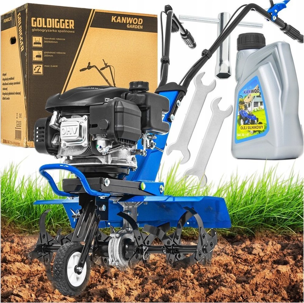 Glebogryzarka Kanwod GLEBOGRYZARKA SPALINOWA Z NAPĘDEM KULTYWATOR 5KM KANWOD GOLDIGGER-Z2