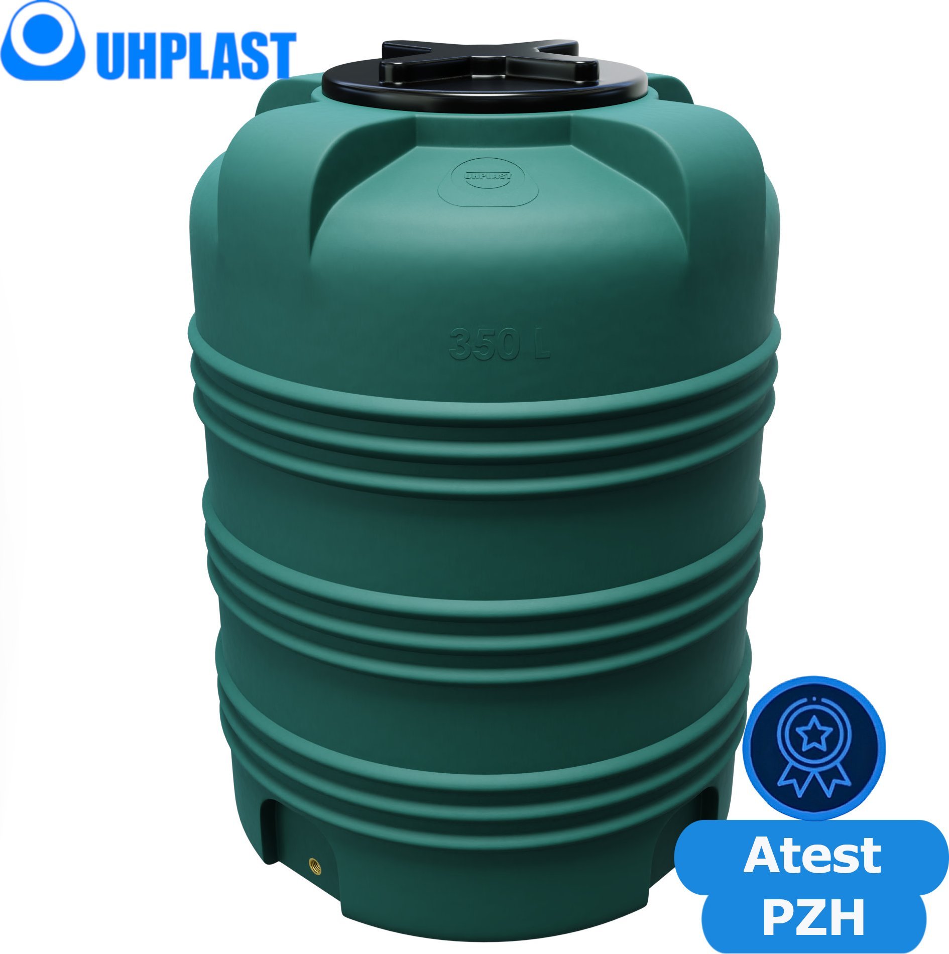 UHP Zbiornik na wodę 350l UHP VERTICON V-350 Ciemnozielony