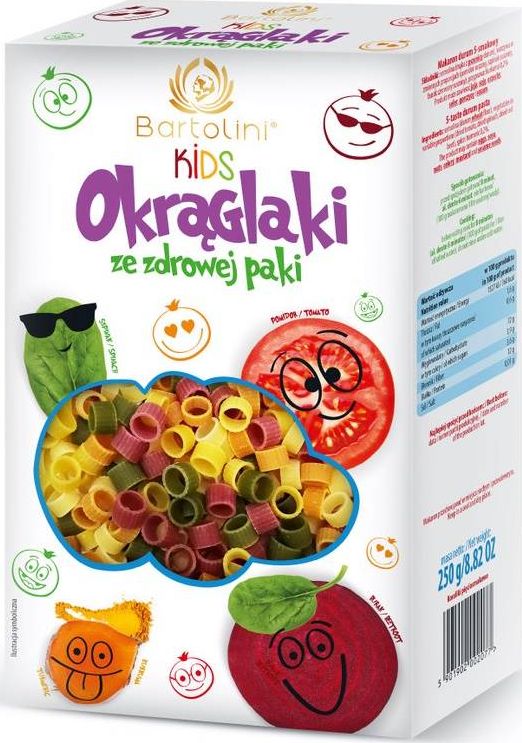 Bartolini Makaron dla dzieci Okrąglaki - koraliki 250 g - Bartolini