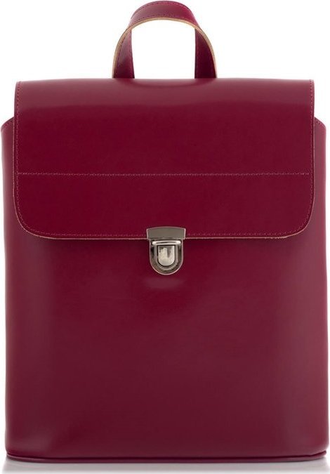Belveder Amarantowy Plecak Damski Skóra Telimene T9AR