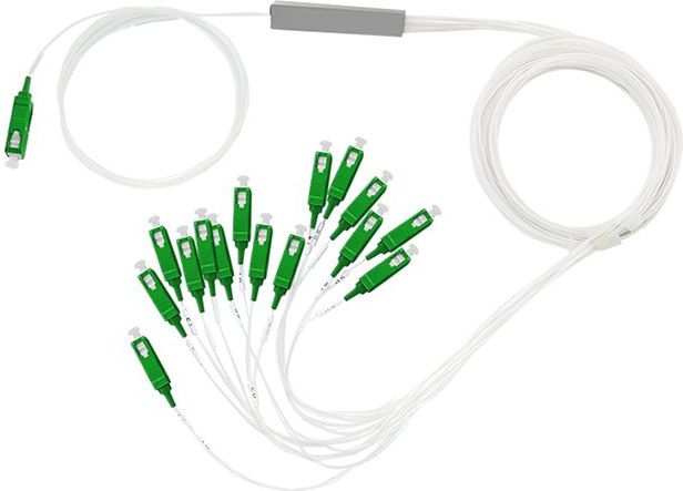 Qoltec Splitter optyczny 1x16, G.657A, SC/APC - SC/APC, SingleMode, 1.5m (54208)