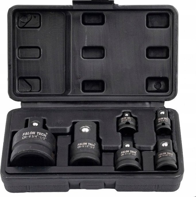 Falon-Tech REDUKCJE UDAROWE NA NASADKI ZESTAW REDUKCJI 1/4 1/2 3/4 3/8 6EL + WALIZKA
