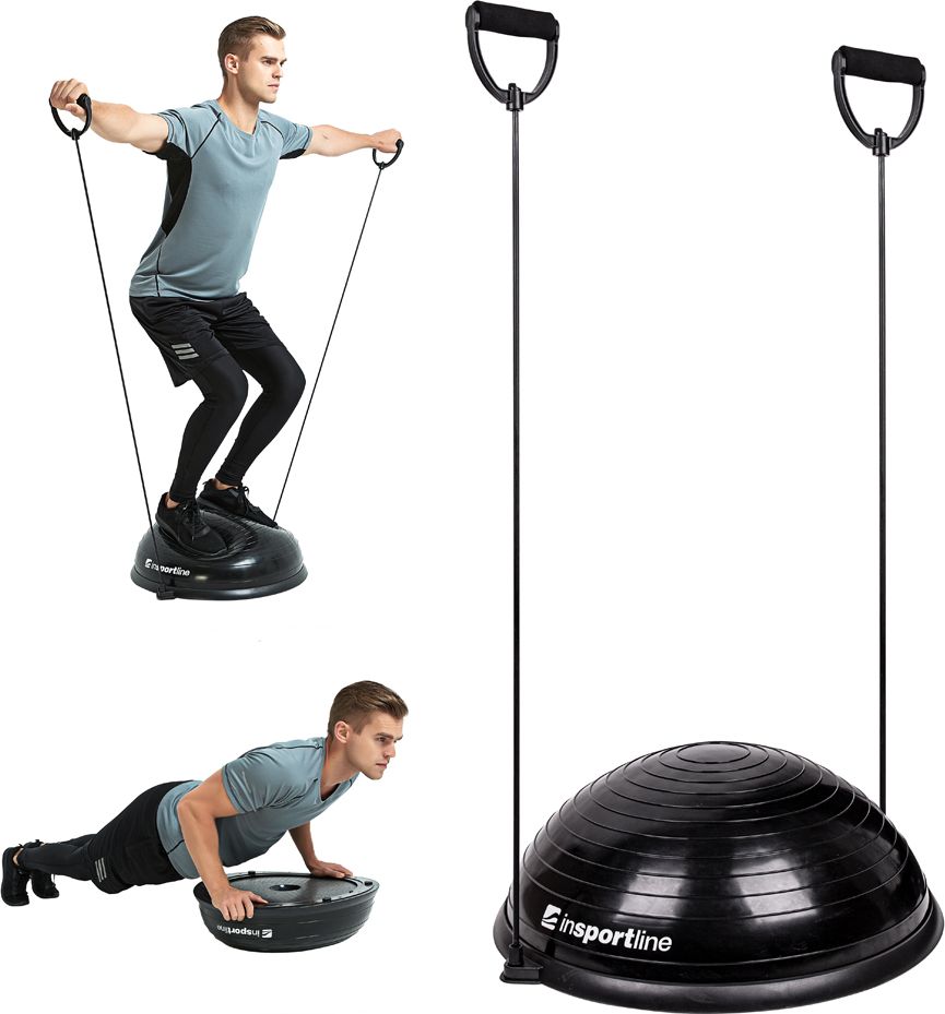 inSPORTline Trener równowagi z linkami do ćwiczeń Dome UNI Czarny