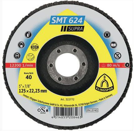 Klingspor Ściernica listkowa wypukła P80 125mm 12szt. (328243)