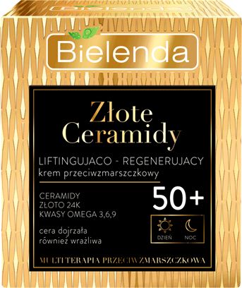 Bielenda Złote ceramidy Krem przeciwzmarszczkowy 50+